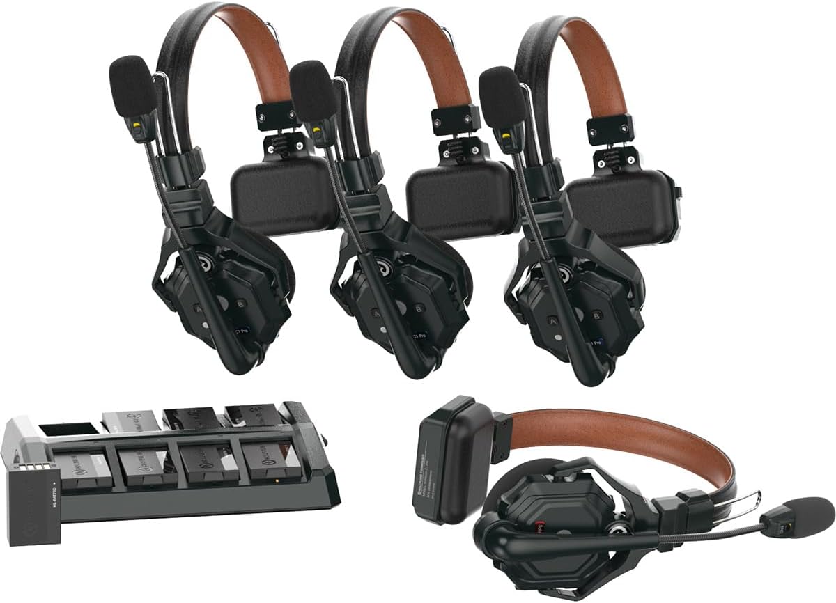Hollyland Solidcom C1 Pro Full-Duplex ENC Wireless Intercom System with 4x Headsets