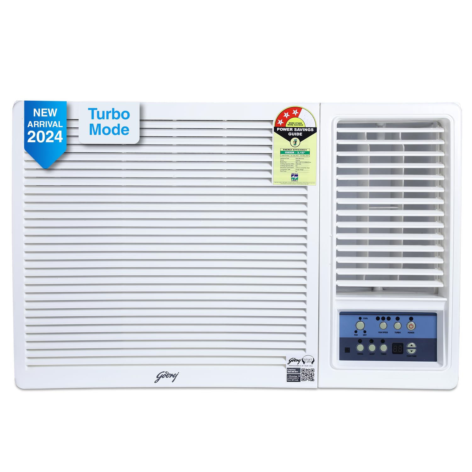 Godrej 1.5 Ton 3 Star, Turbo Mode Window AC (Copper, Anti-Dust Filter, Anti-Freeze Thermostat, 2024 Model, AC 1.5T WFC 18UTC3-WWB Window, White) (B0D2TSY8WM) Amazon Price History, Amazon Price Tracker