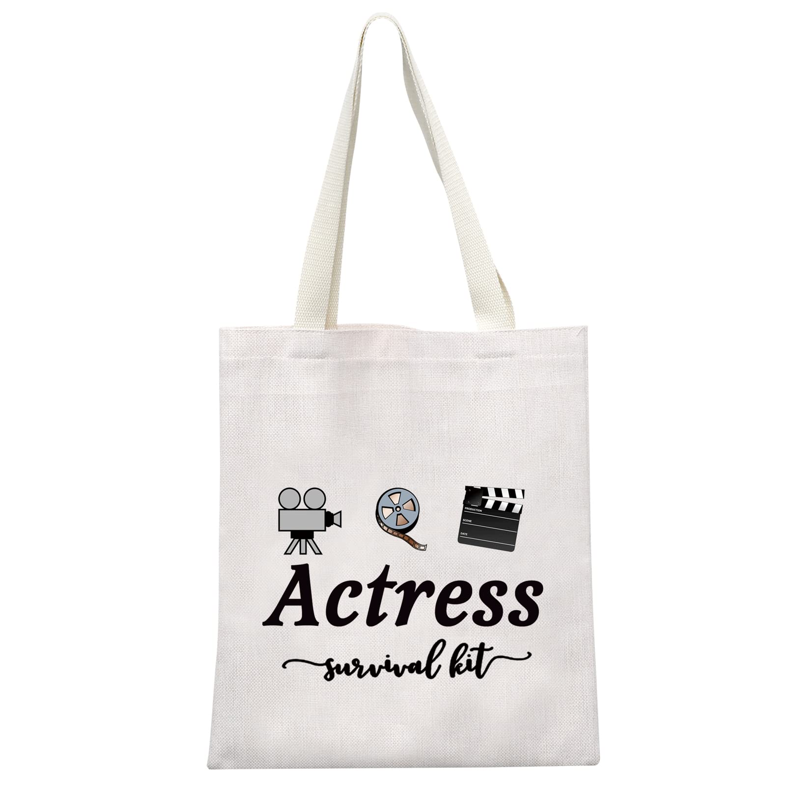 GJTIM Actress Gift Actress Survival Kit Theatre Acting Gift Zipper Pouch Funny Makeup Bag for Drama Student (Survival Kit Actress Tote)