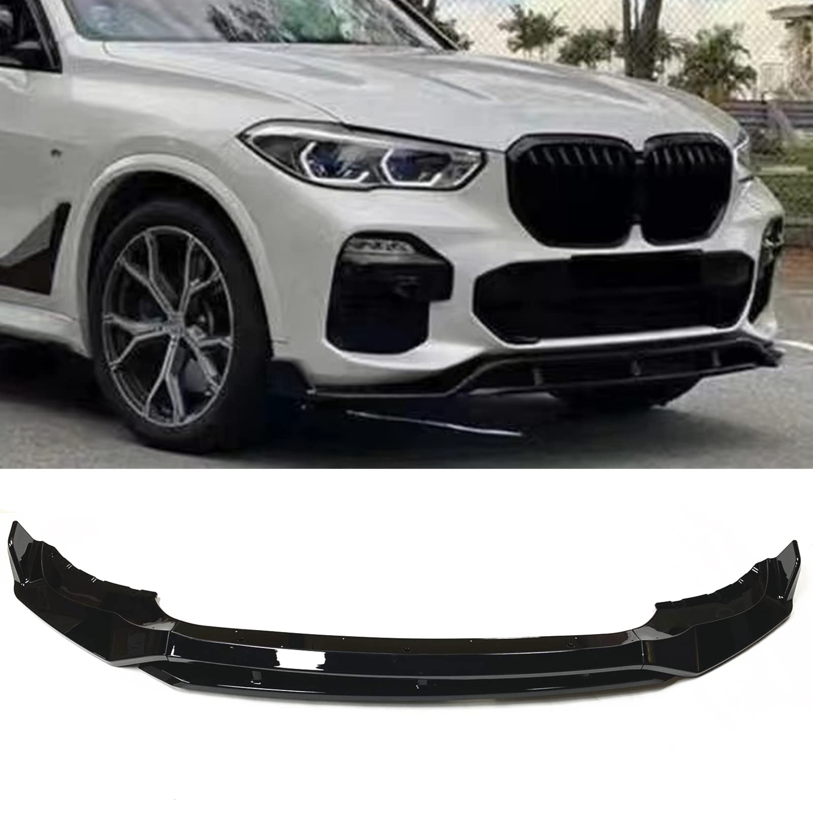 Buy For BMW X5 G05 20192022 Car Front Bumper Spoiler Lip Kit Glossy