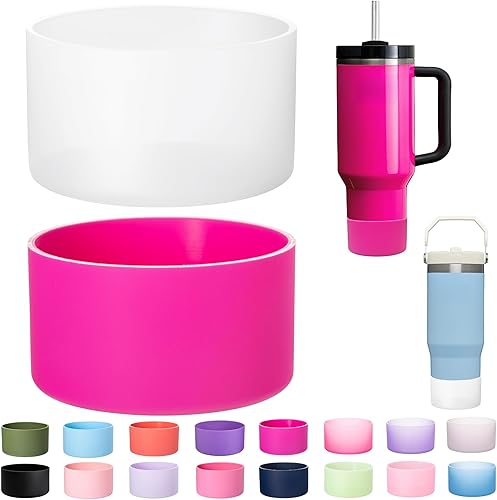 Stanley - Paquete de 2 botas de silicona para vaso Stanley 40 30 oz Quencher Adventure, bota inferior para Stanley IceFlow Flip 30 20 oz, funda