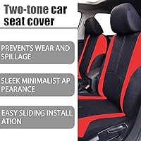 Vista 2 de AICEL Juego de 9 piezas de fundas para asientos de auto, protectores de asientos automotrices divididos delanteros y traseros, fundas de asientos