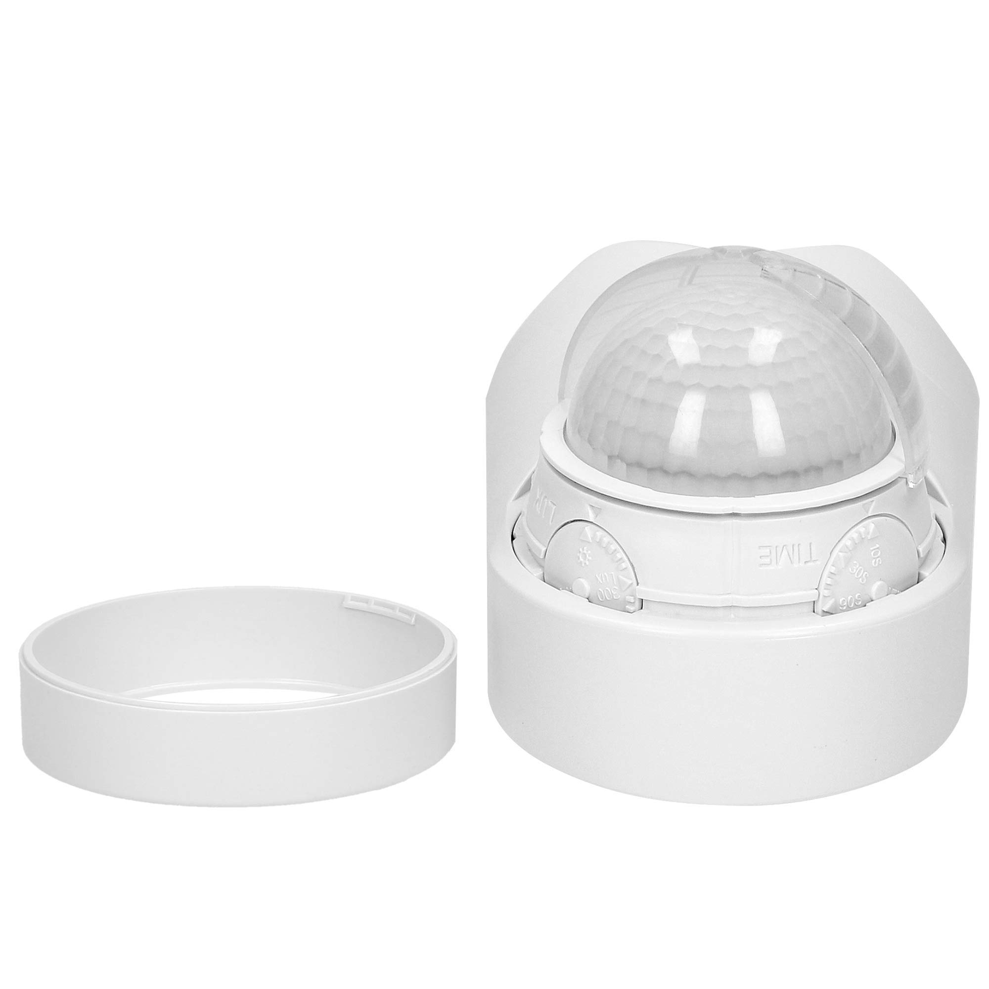 ORNO CR-265 czujnik ruchu zewnętrznego, wodoszczelny, z czujnikiem zmierzchu, IP65, 12 m, 240°, 1200 W, 3 rodzaje montażu, natynkowy, ustawienie czasu