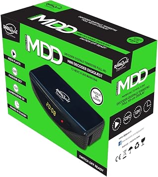 Digiquest Mini Digital Terrestrial Decoder MDD, DVBT2, Black