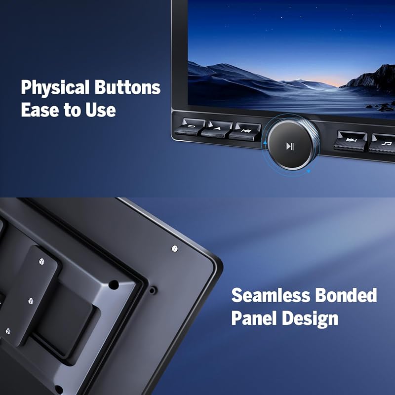 Eonon UX6K-PRO-MAX 10,1" Android 13 Autórádió 8+128GB 4G GPS Navigáció CarPlay Osztott Képernyő Bluetooth WiFi DSP Tolatókamerával Volkswagen