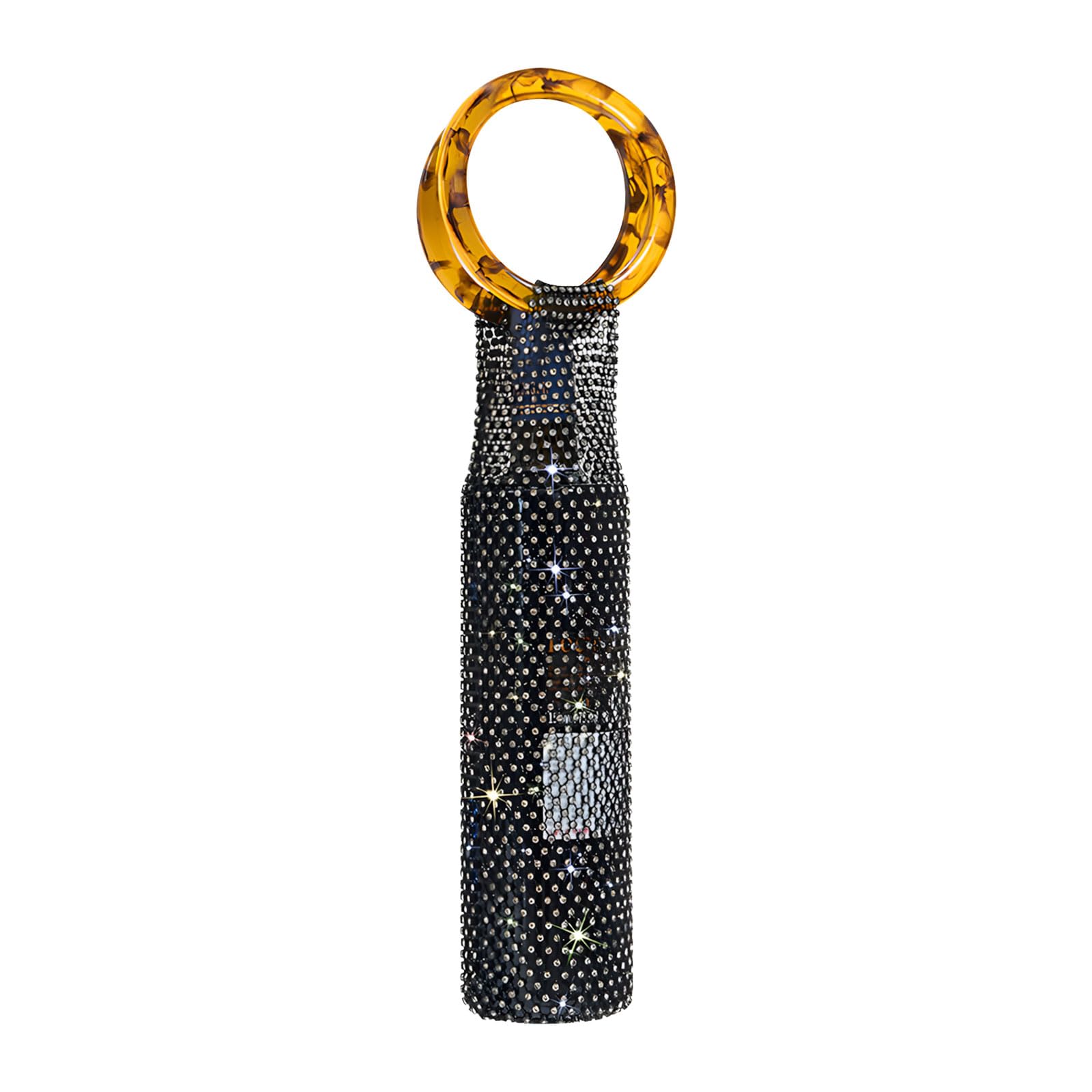 Piceioep Glittering Handcrafted Wine Carry Bag with Decorative Embellishments Fits Standard 750ml Bottles Festive Drink Container