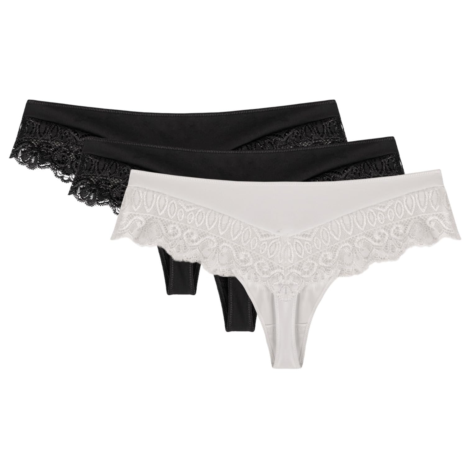 WOLBar Tanga con Encaje para Mujeres WB409