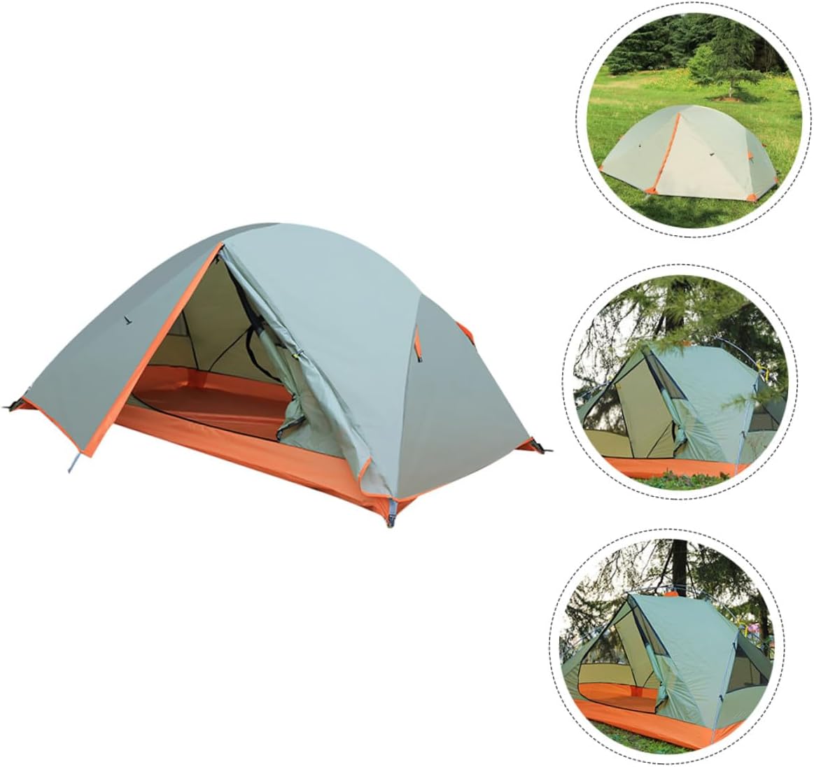 Double-Layer Camping Tent for Two People Waterproof Windproof Outdoor Travel Tent with Aluminum Poles Suitable for Hiking and Camping Adventures