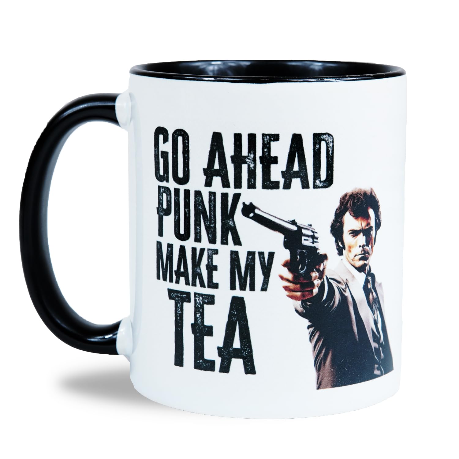 MUGEMS Go Ahead Make My Tea! Mug - Funny Dirty Harry Clint Eastwood Coffee Or Tea Mug