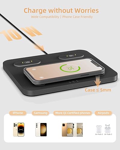 Miniatura 2 de Led Night Light with Wireless Charger and Portable Bluetooth Speaker Birthday Christmas Gifts for Men Girlfriend Women