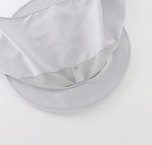 Miniatura 110 de Home Prefer Sombrero para sol para el aire libre con protección UV, secado rápido, unisex con solapa para proteger el cuello Gris cenizo