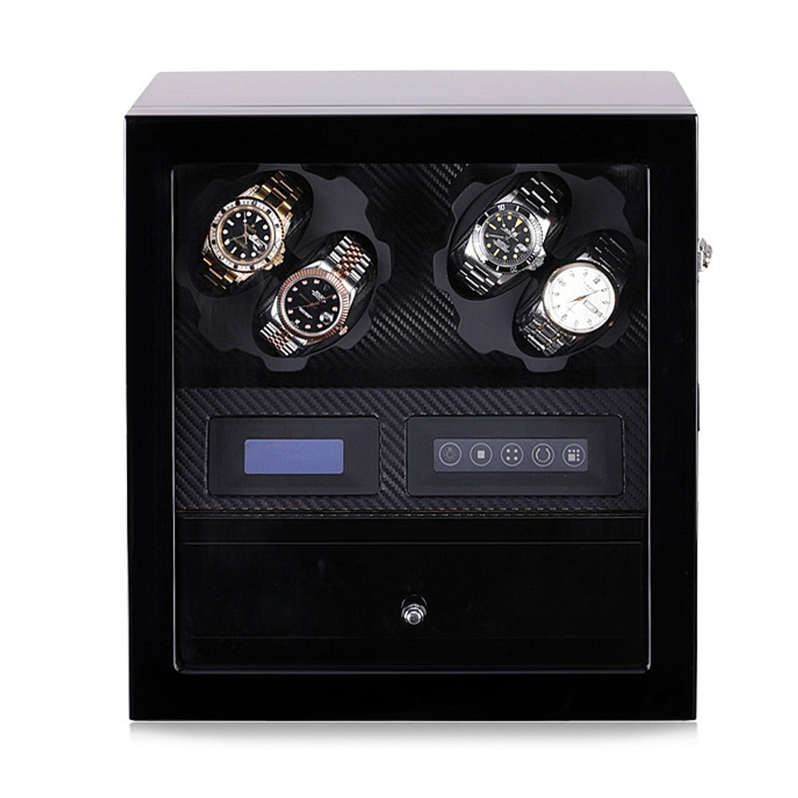 WMYYZYQ Watch Winder Watch Winders Automatic Mechanical Watch Shaker Vertical Smart Winding Box Silent Motor Watch Rotating Device Multi-Slot Watch Storage Case Organiz,F-A