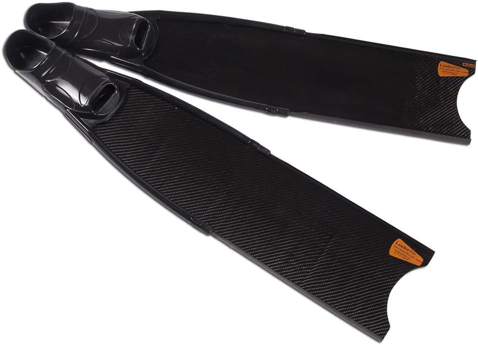 Pure Carbon Fibre Freediving Long Fins with Comfortable Foot Pocket