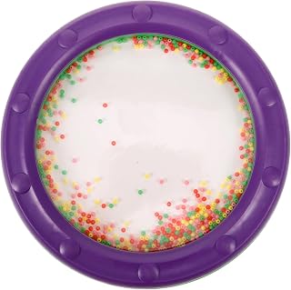 Kisangel Ocean Wave Bead Drum Hand Drum Musical Safe and Smooth Design for Early Education for Music Development and Play Portable