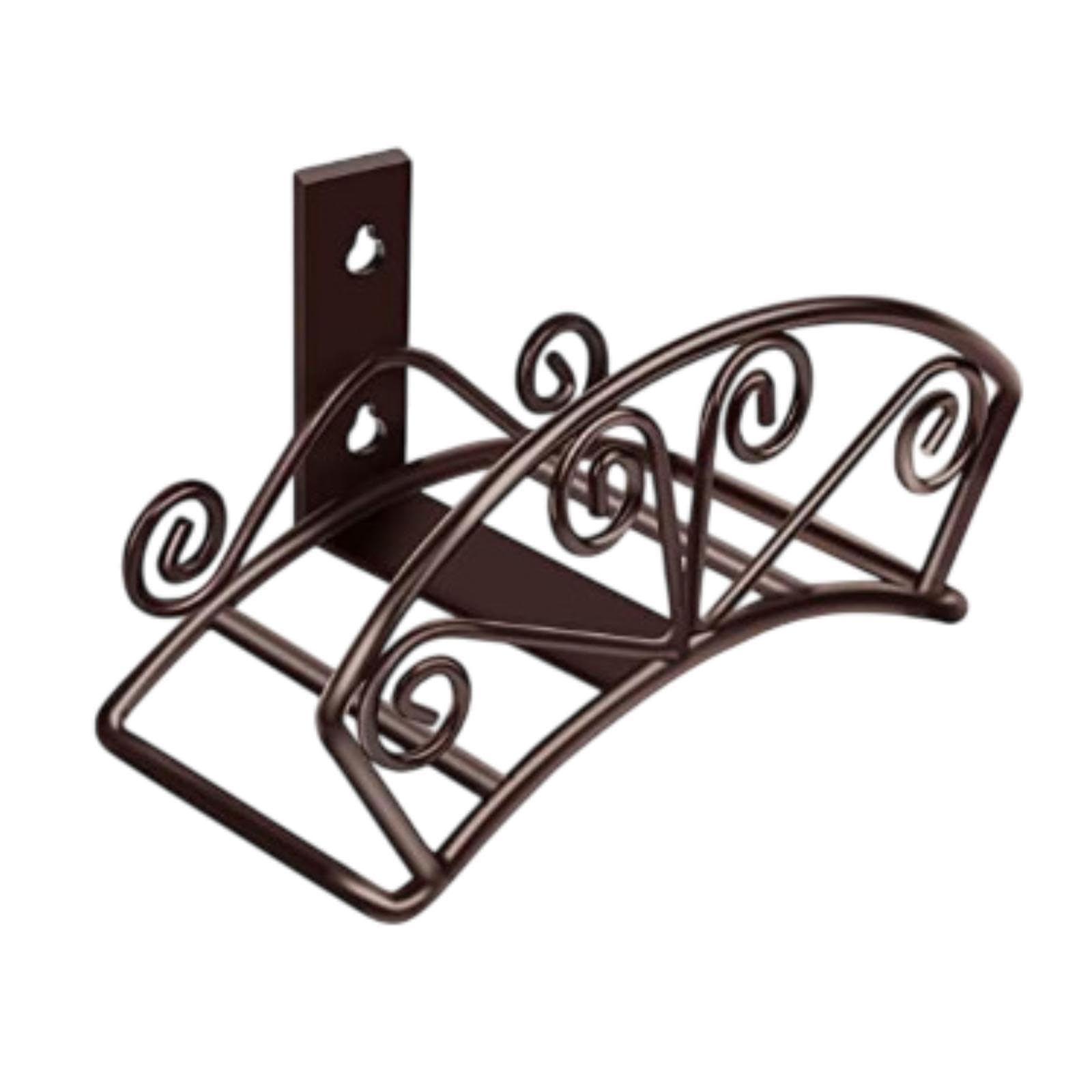 garden hose holder easy to install bracket pipe holder for garden yard fence brown
