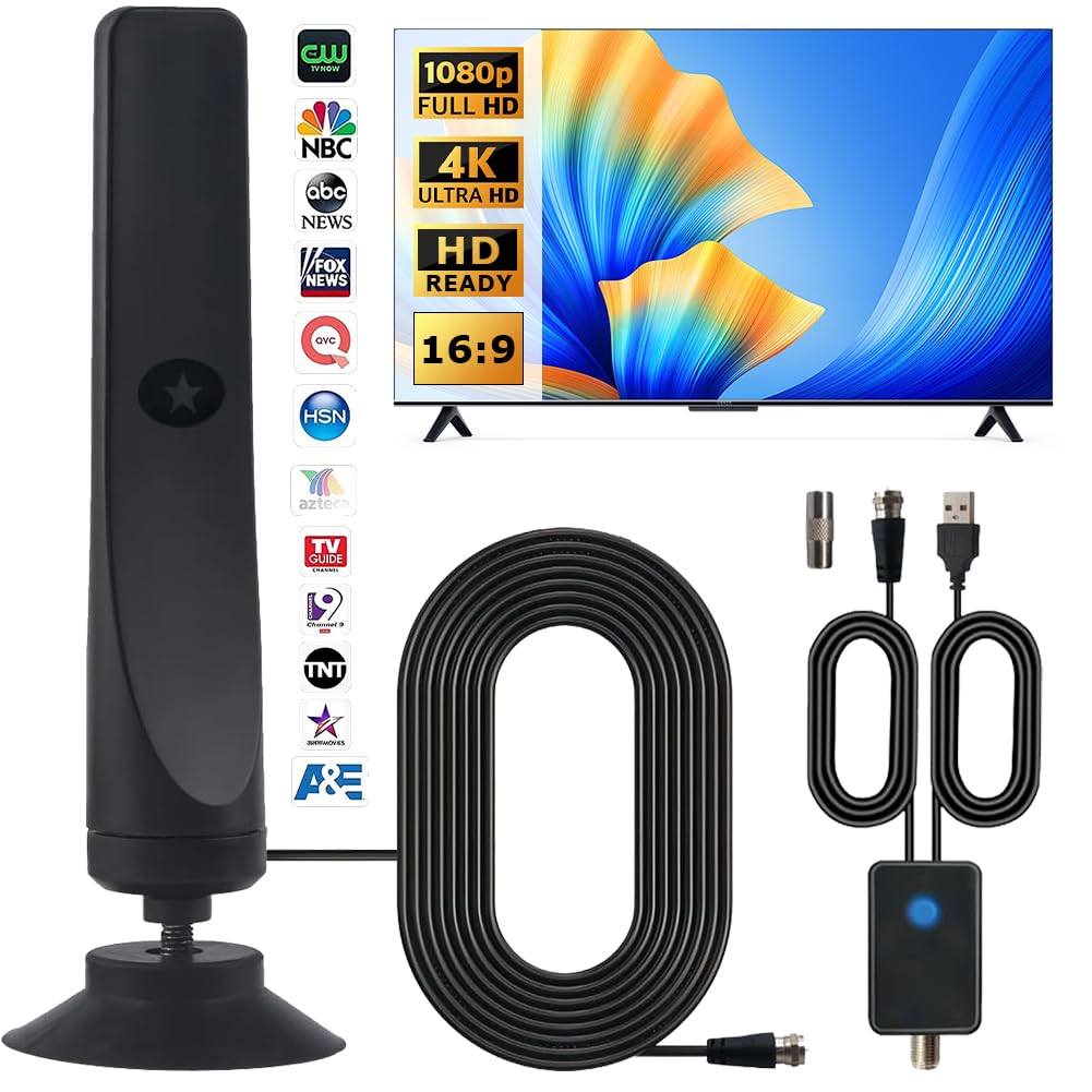 Rewave Tv Antenna Dvbt2 Antenna Freeview Universal Indoor Digital