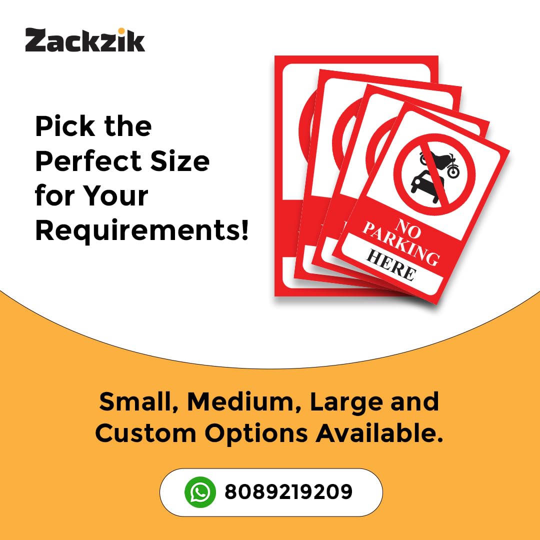 Zackzik No Parking Sign – Durable Vinyl Board for Gates, Parking