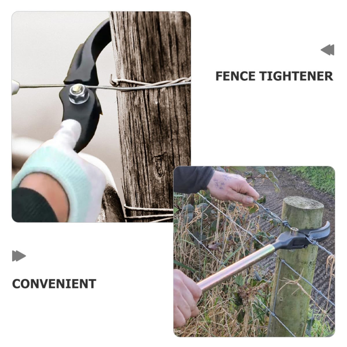 Tensor de Alambre de Cercas Herramienta para Tensar y Reparar Vallas con Mango para Cercas de Jardín y Agrícolas
