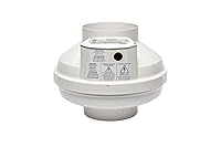 Vista 1 de Festa AMG Hawk Radon Fan - Quiet and Energy Efficient 322 CFM Radon Mitigation System Inline Fan - 6" Electric Waterproof Inline Duct - Made with