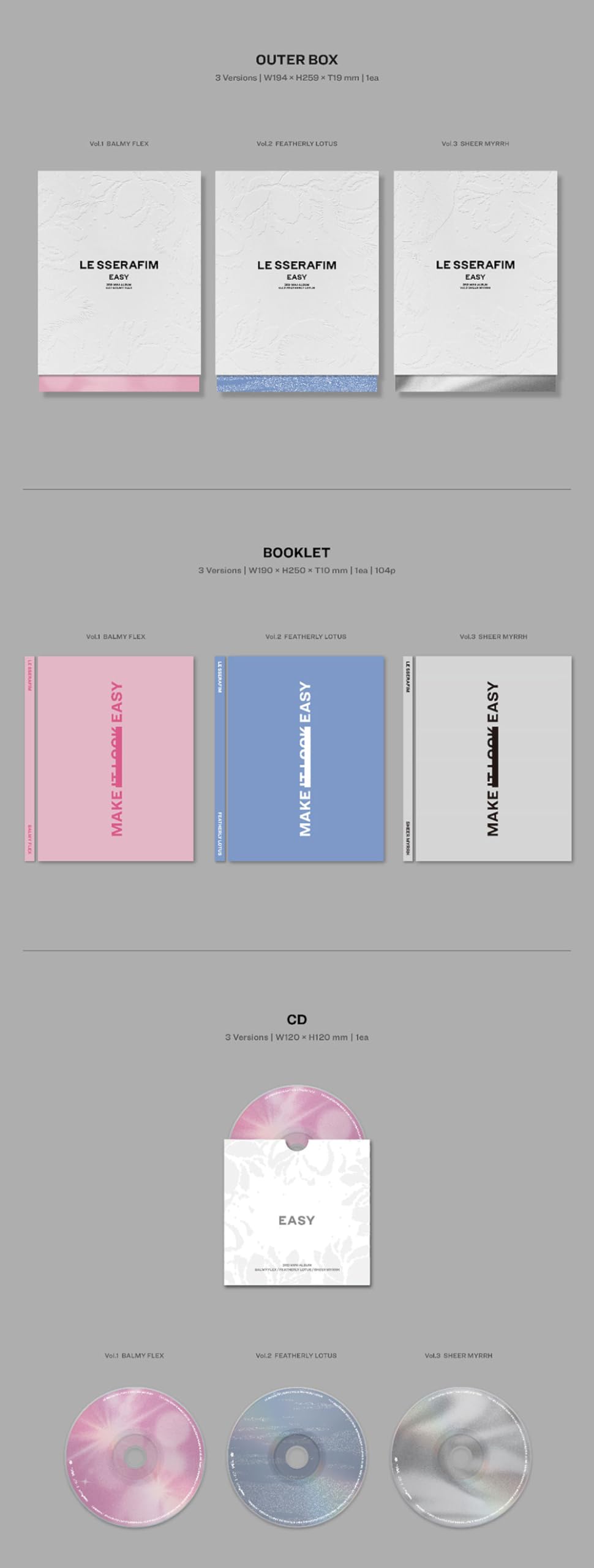 Amazon.co.jp: LE SSERAFIM : EASY Vol.1 (BALMY FLEX Version) 3rd