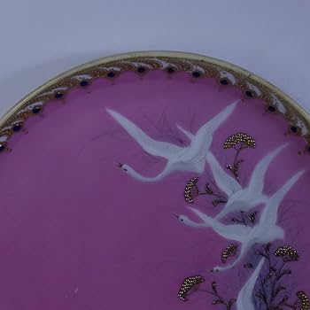 オールドノリタケ代表的な作品金盛りが豪華なプレート　スワン湖畔M NIPPON Amazon.co.jp: オールドノリタケ フライングスワン プレート