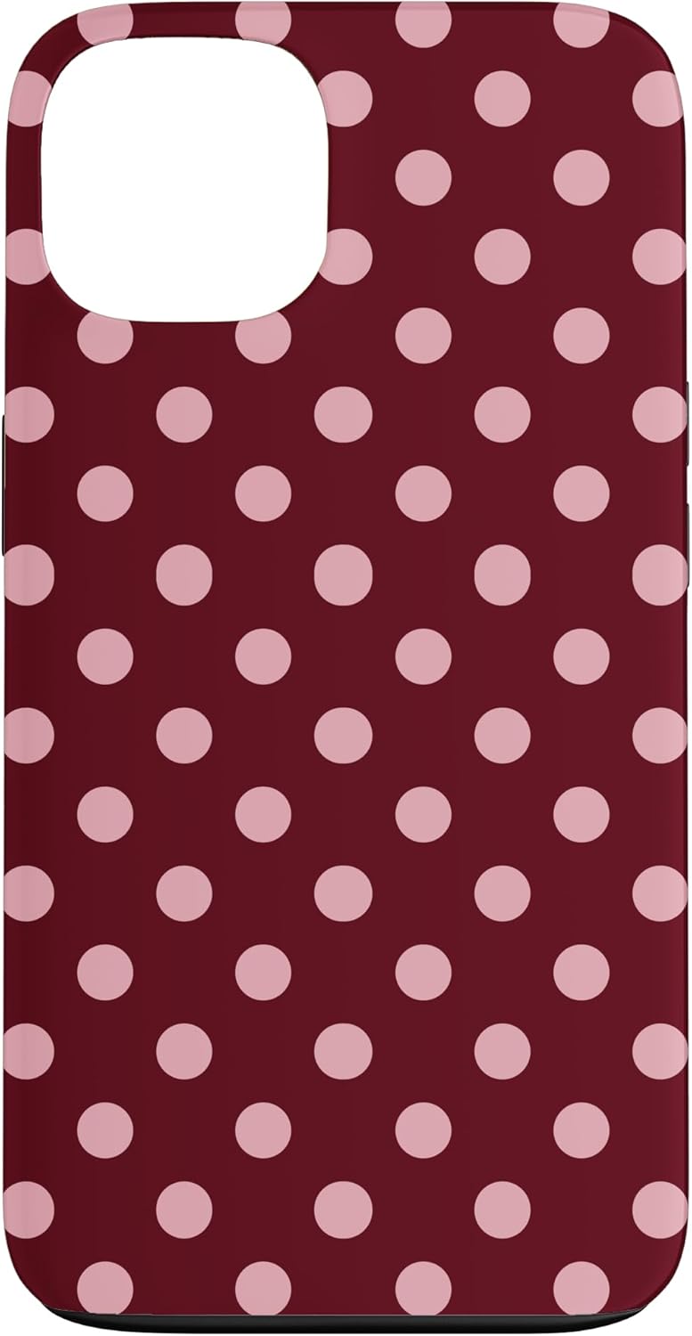 Marroon Red and Pink Polka Dots Classic Coquette Polkadots Case for iPhone 17 Pro Max