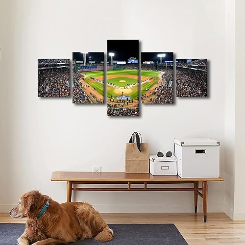Miniatura 214 de Decoración de pared, lienzo para estadio deportivo de Estados Unidos, arte de pared moderno Fenway Park en Boston, arte de pared para oficina, sala
