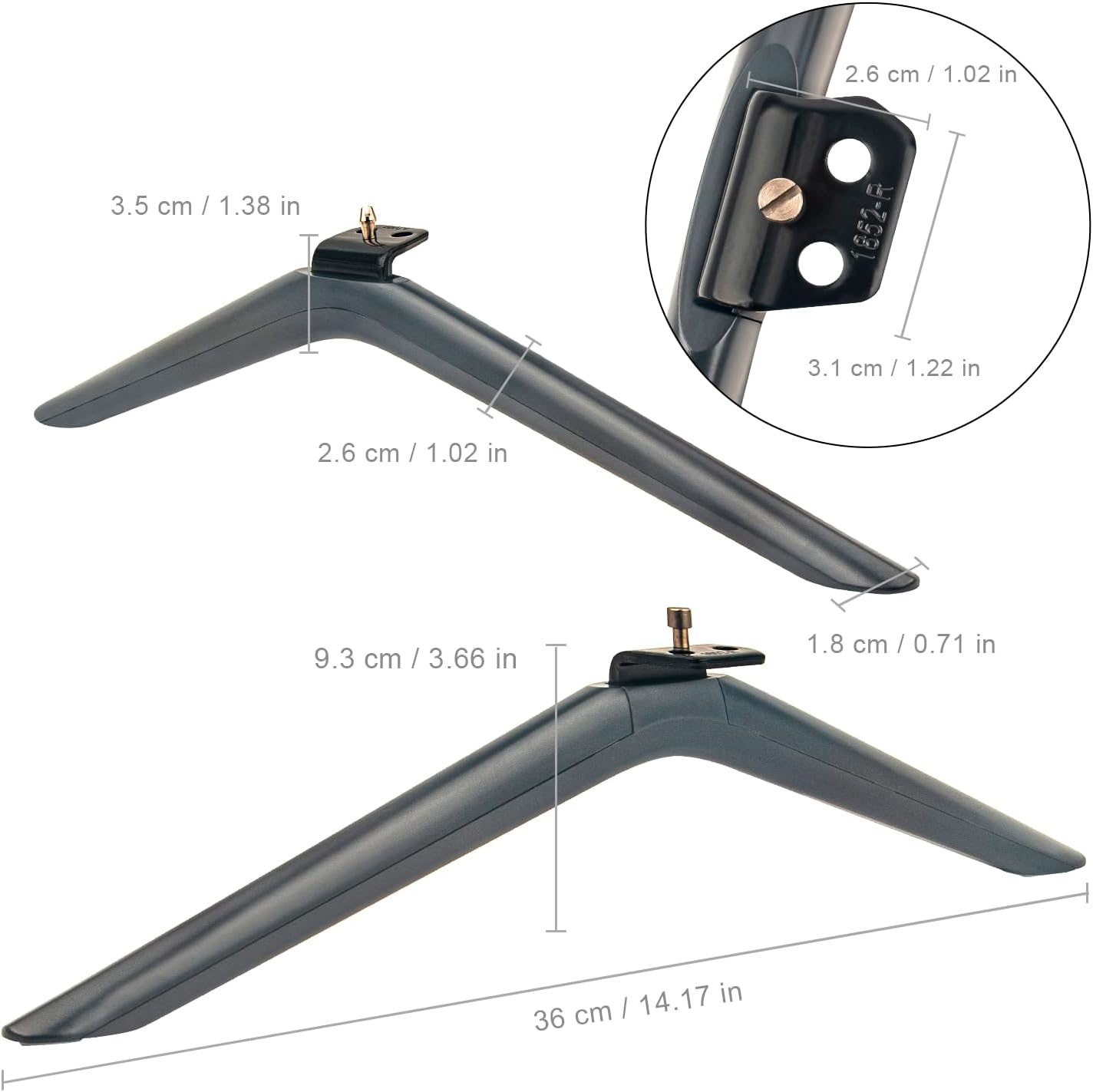 TV Base Stand Legs Replacement Compatible with Hisense 75U6G 75A6H 70A6G 75R6E3 75A6G 75A66FUA 75A53FUA 70 75 Inch Class U6 U6G Series Quantum LED 4K ULED UHD Smart Android TV 2021 Model - with Screws