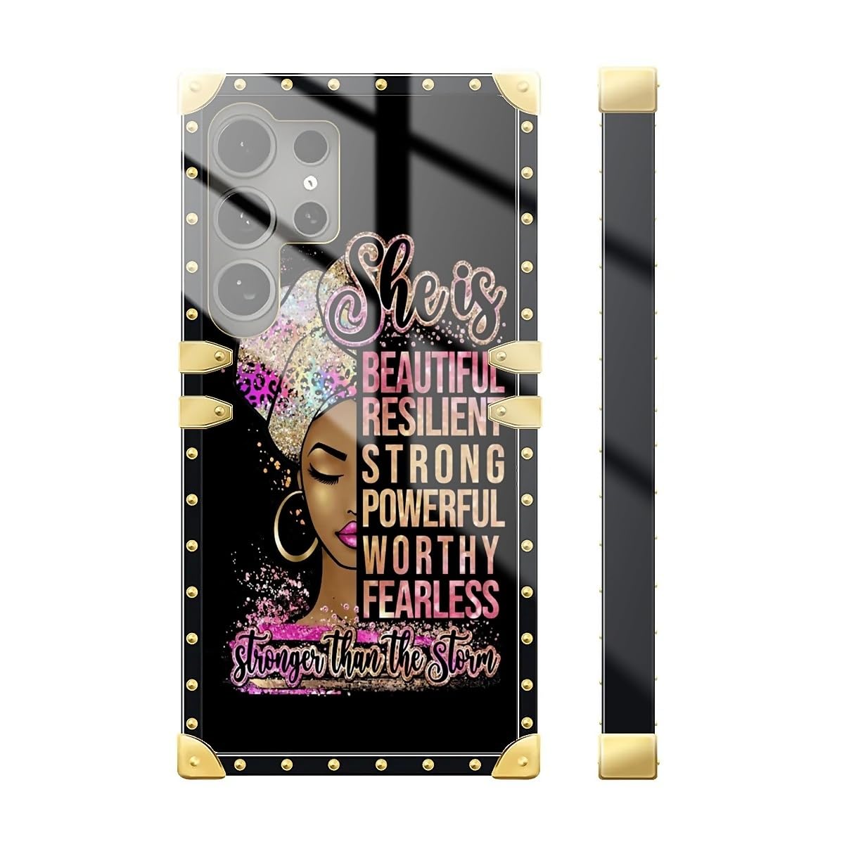 DAIZAG Compatible with Samsung Galaxy S25 Ultra Case,Beautiful Girl Golden Decoration Soft TPU Anti-Scratch Shockproof for Girl Protective Case for