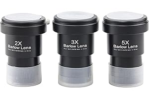 Telescope Barlow Lenses Kit 2X-3X-5X, 1.25 Inch Telescope Accessory