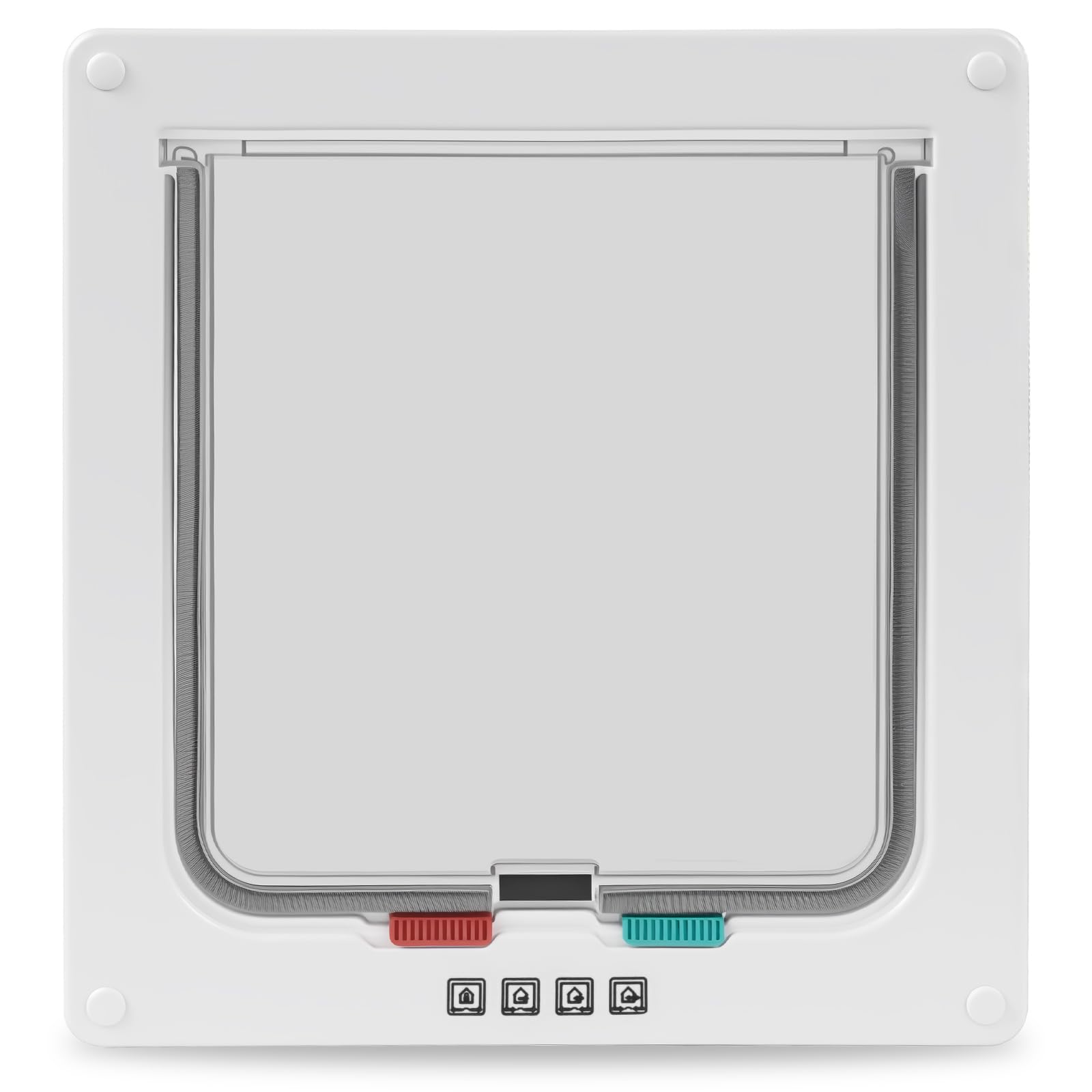 Cat Tür- 4-Wege-Verriegelungsoption, wetterfeste und sichere Cat Klappe mit einfachem Installationssatz für Innen-/Außentüren und Wände（Größe: M）