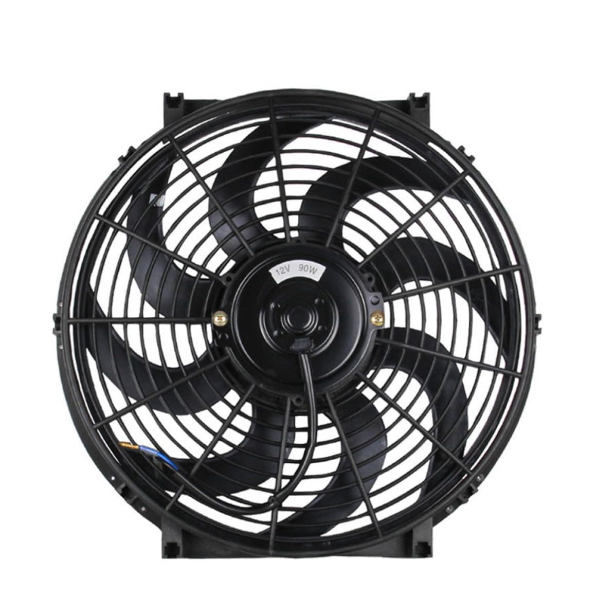 Levemolo Ventilatore Raffreddatore per Auto in Abs Nero, Funzione Pusher o Puller e Regolazione Temperatura per Festa Estiva e Raffreddamento Motore Efficiente