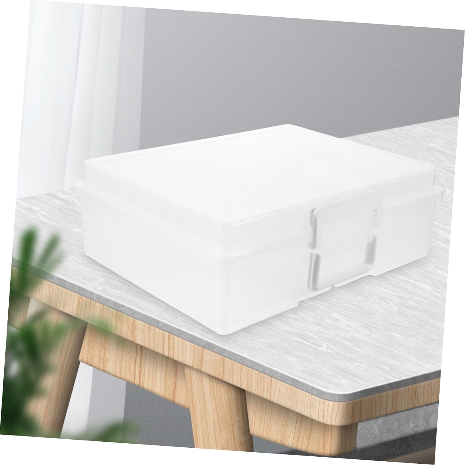 IMIKEYA 1set Photo Organizer Storage Box Transparent Photo Keeper for Postcards Greeting Cards and Items for Crafts and Home Organization