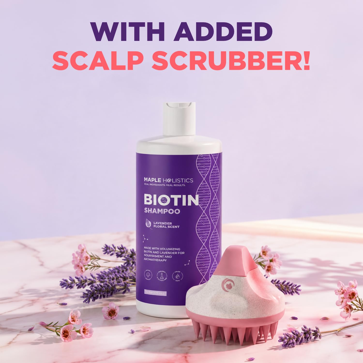 Biotin Shampoo for Fine & Thinning Hair – Vegan Volumizing Formula