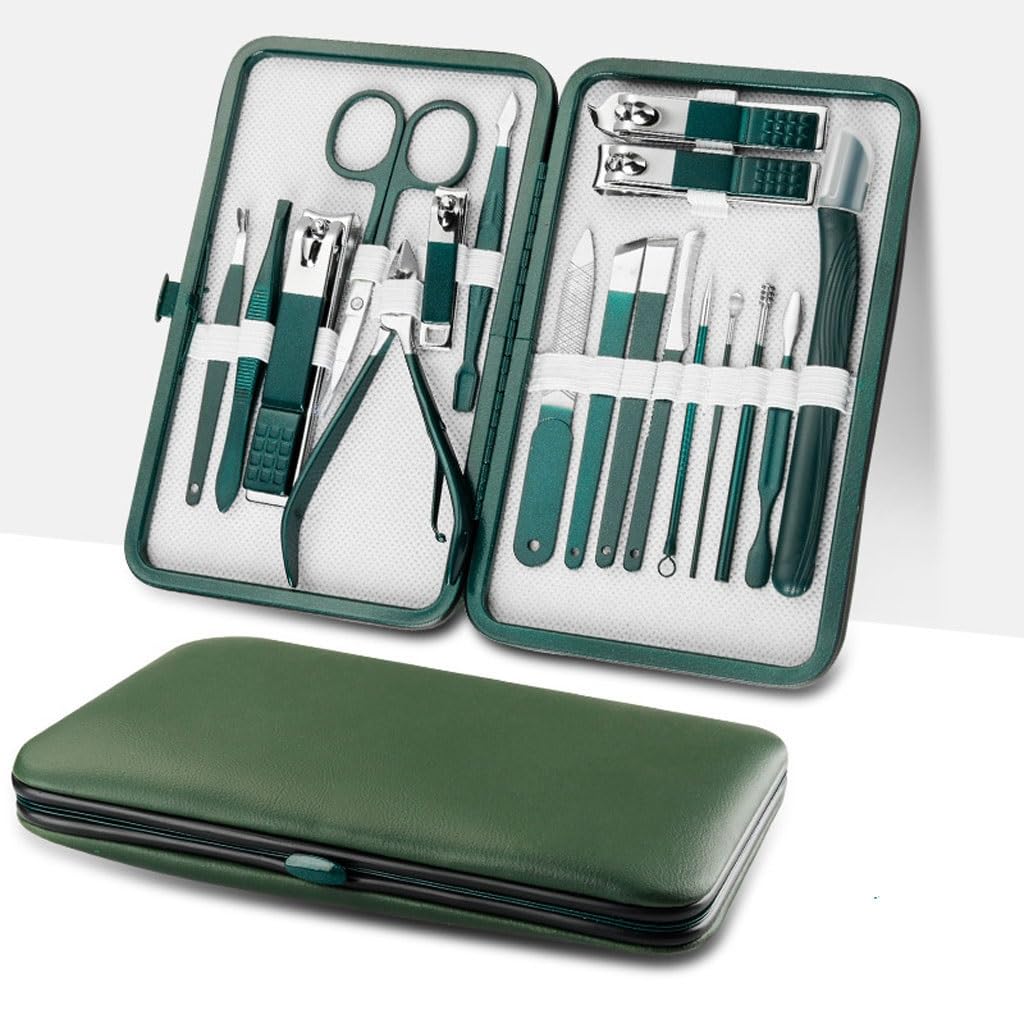 Juego de Tijeras para el Cuidado de Las uñas, Herramientas de manicura para el hogar, Kit de Belleza portátil para Viajes, Adecuado para