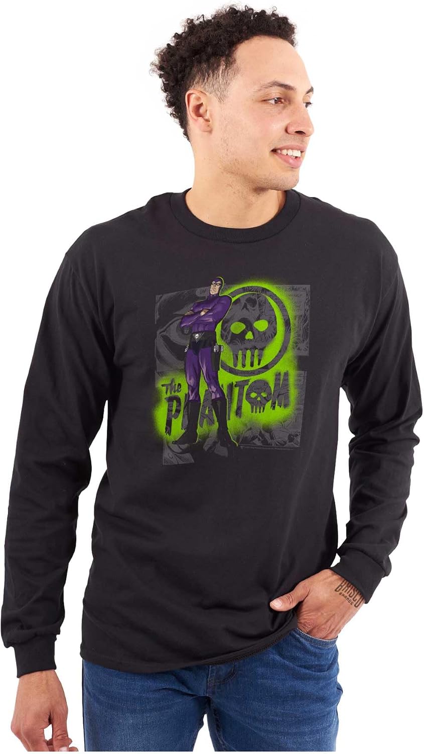 Brisco Brands The Phantom Skull Cave Comic Book Long Sleeve Tshirt Men Women