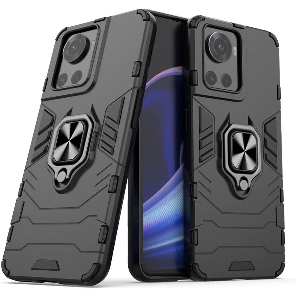 Casotec Armor OnePlus 10R 5G Defender Case | Rotating Ring Holder & Kickstand in-Built | Military Grade Armor | 360 Degree Protection Back Cover for OnePlus 10R 5G (Black) (B0D7TN5296) Amazon Price History, Amazon Price Tracker