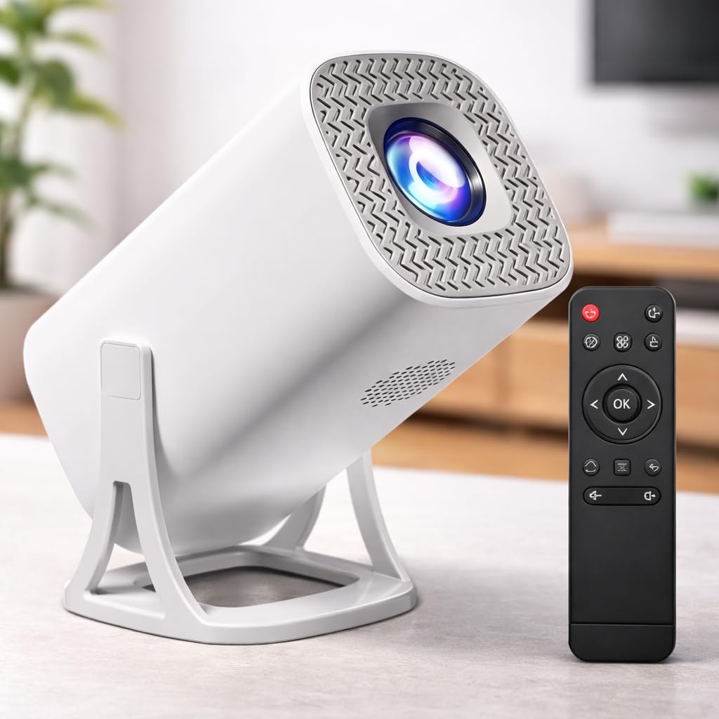 Smart Portable Projector | Native 1080P & 4K Supported | 180° Rotatable Stand | Auto Keystone Correction | Projector for Home Theatre, Movies, Gaming-image-13