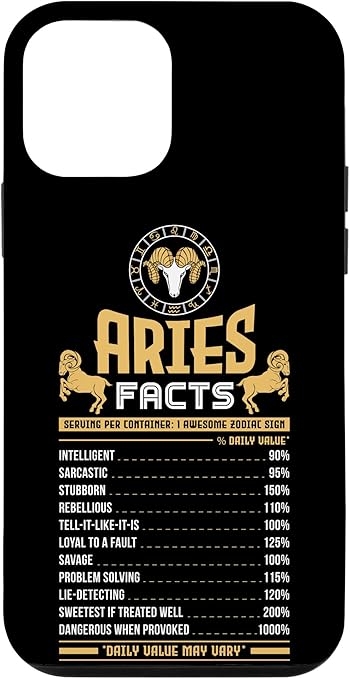 Aries Zodiac Facts Traits Horoscope Sign Gift Case for iPhone 12 mini