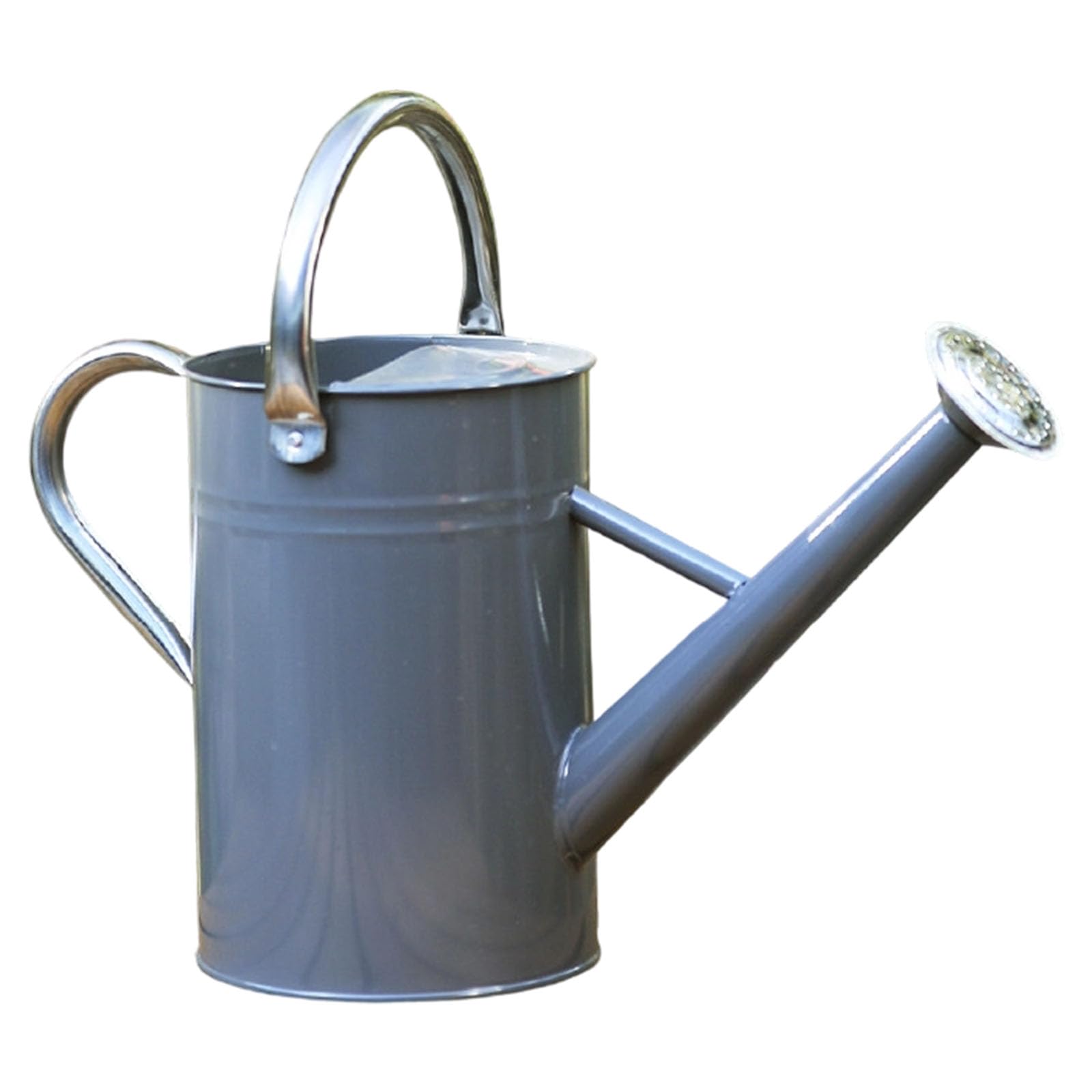 Robuste 5-Liter Gießkanne aus Stahl mit ergonomischem und Verstellbarer Düse für die Pflanzenpflege Garten Retro Stil