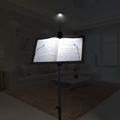 Miniatura 9 de HIYI libro lectura soporte luz para cama o soporte de música luz 4 unids LED Clips recargable libre cable USB luz diurna blanco viaje luz clip luz