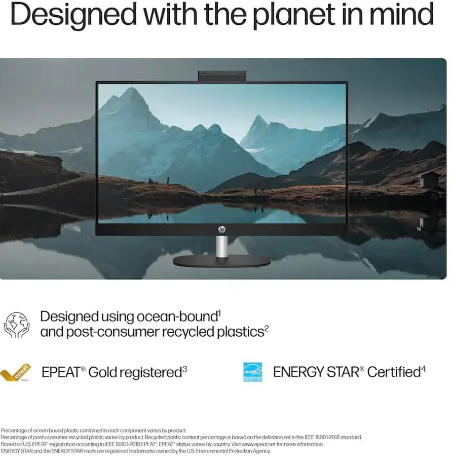 Image of HP 27 Business All-in-One 27 inch Touchscreen IPS FHD (1920x1080) Display | (AMD Ryzen 7 7730U, 32GB DDR4, 1TB PCIe SSD, AMD Radeon Graphics, WiFi 6, Webcam, Bluetooth 5.3, Win 11 Pro)