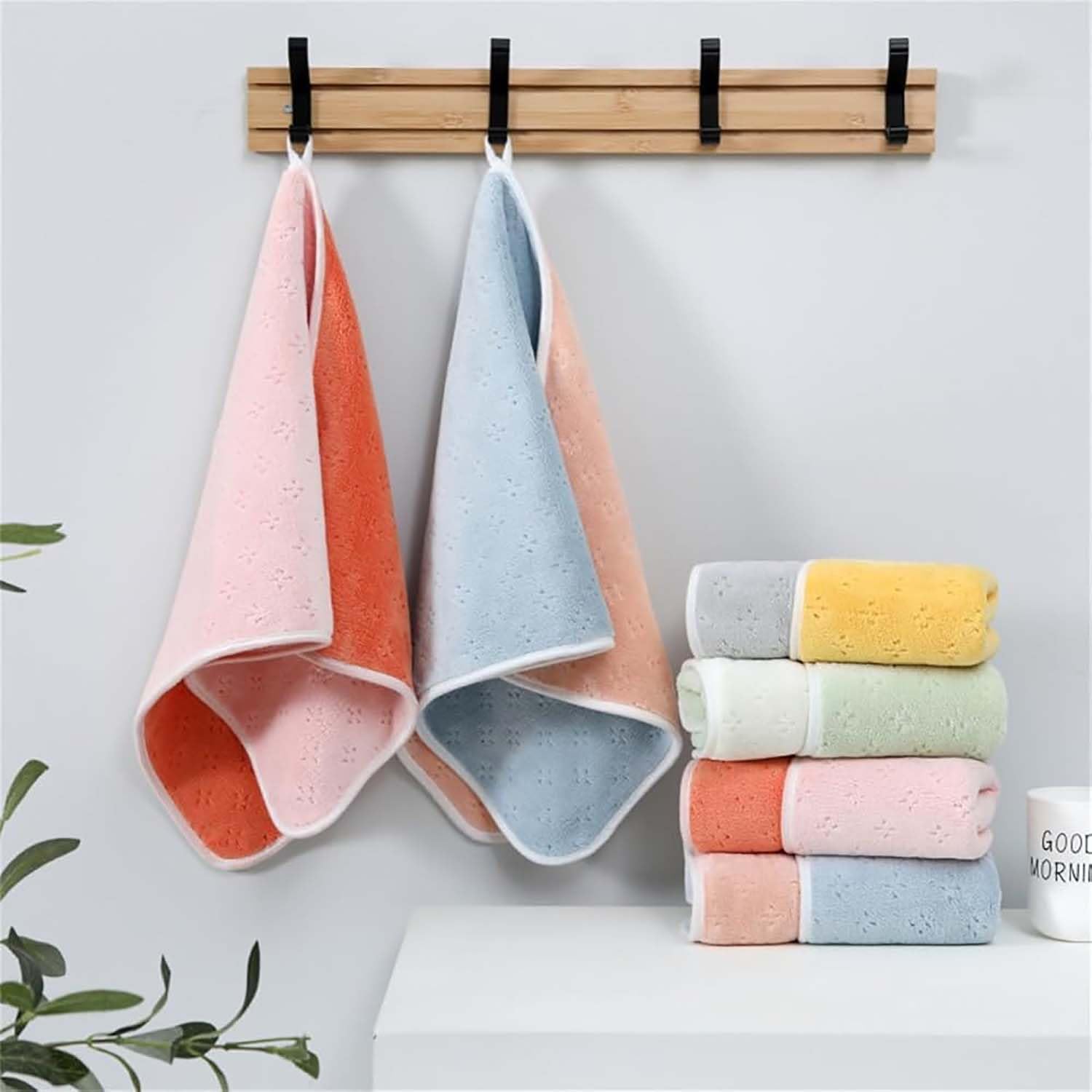 Microfiber Hand Towels - Set of 4, Super Soft & Quick Dry -8 Microfiber Hand Towels - Set of 4, Super Soft & Quick Dry -8