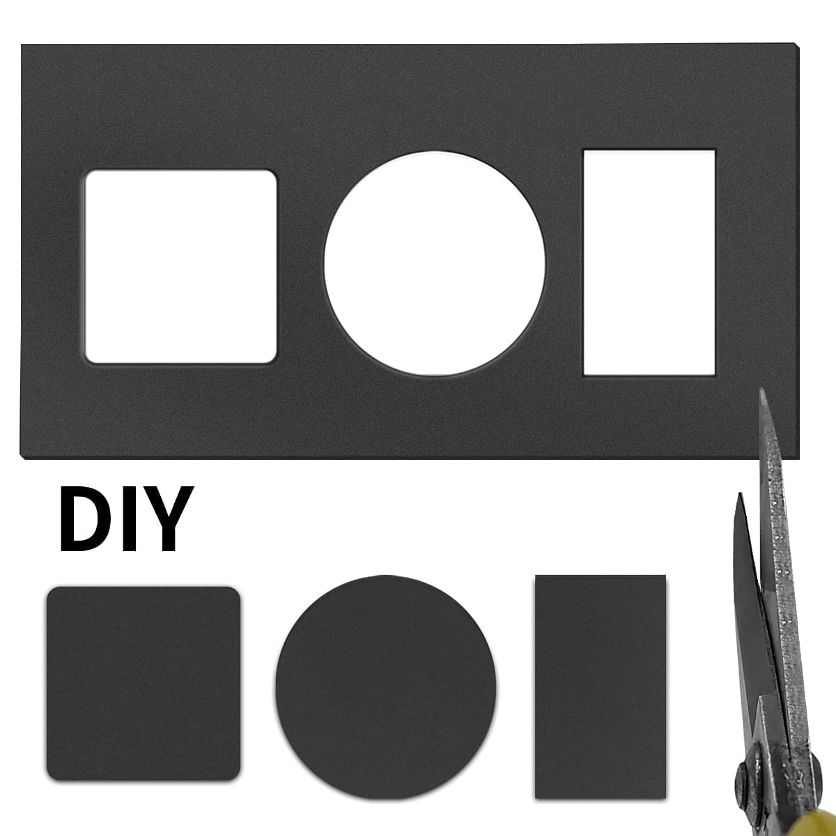 4 placas de espuma autoadhesivas, color negro, 300 mm de largo x 200 mm de ancho x 20 mm de grosor, con parte trasera adhesiva, alfombrilla antideslizante de espuma para muebles