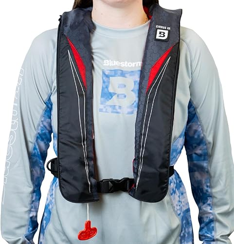 Miniatura 3 de BLUESTORM Cirrus26 Inflatable PFD Life Jackets for Adults  US Coast Guard Approved Automatic Life Vest wManual Override Convertibility
