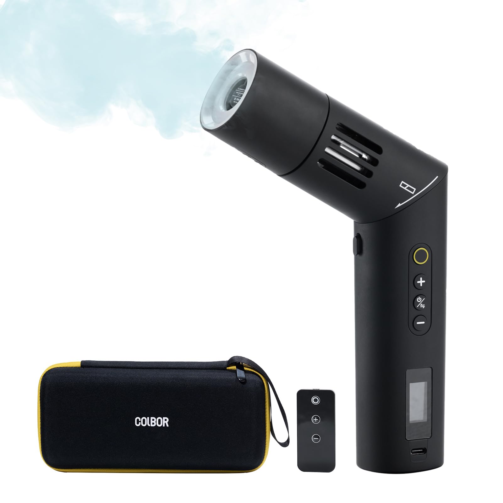 Máquina de Humo Portátil con Densidad de Humo Ajustable para Fotografía Productos Haces Luz