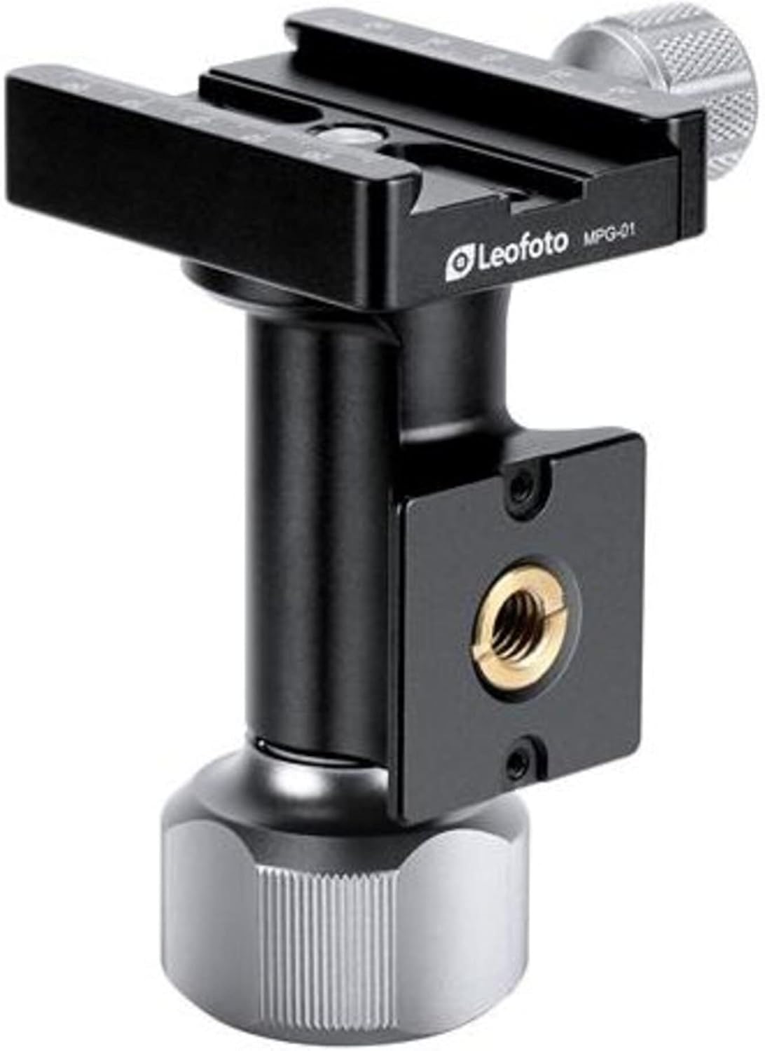 Leofoto MPG Monopod Head, Side Mount Tilt Head, 360° Vertical Tilting, 3/8" Mounting Thread, Arca Compatible (MPG-01)