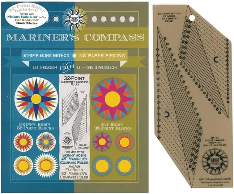 Robin Ruth Design Mariner's Compass Ruler&Bk