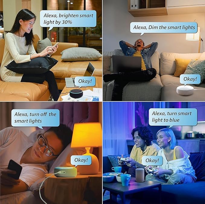 Image of wipro 14 Watt B22 WiFi Smart LED Bulb with Music Sync | 16M Colours & Shades of White | App Control | Compatible with Amazon Alexa and Google Assistant | Ideal for Living Room & Bedroom | Pack of 2