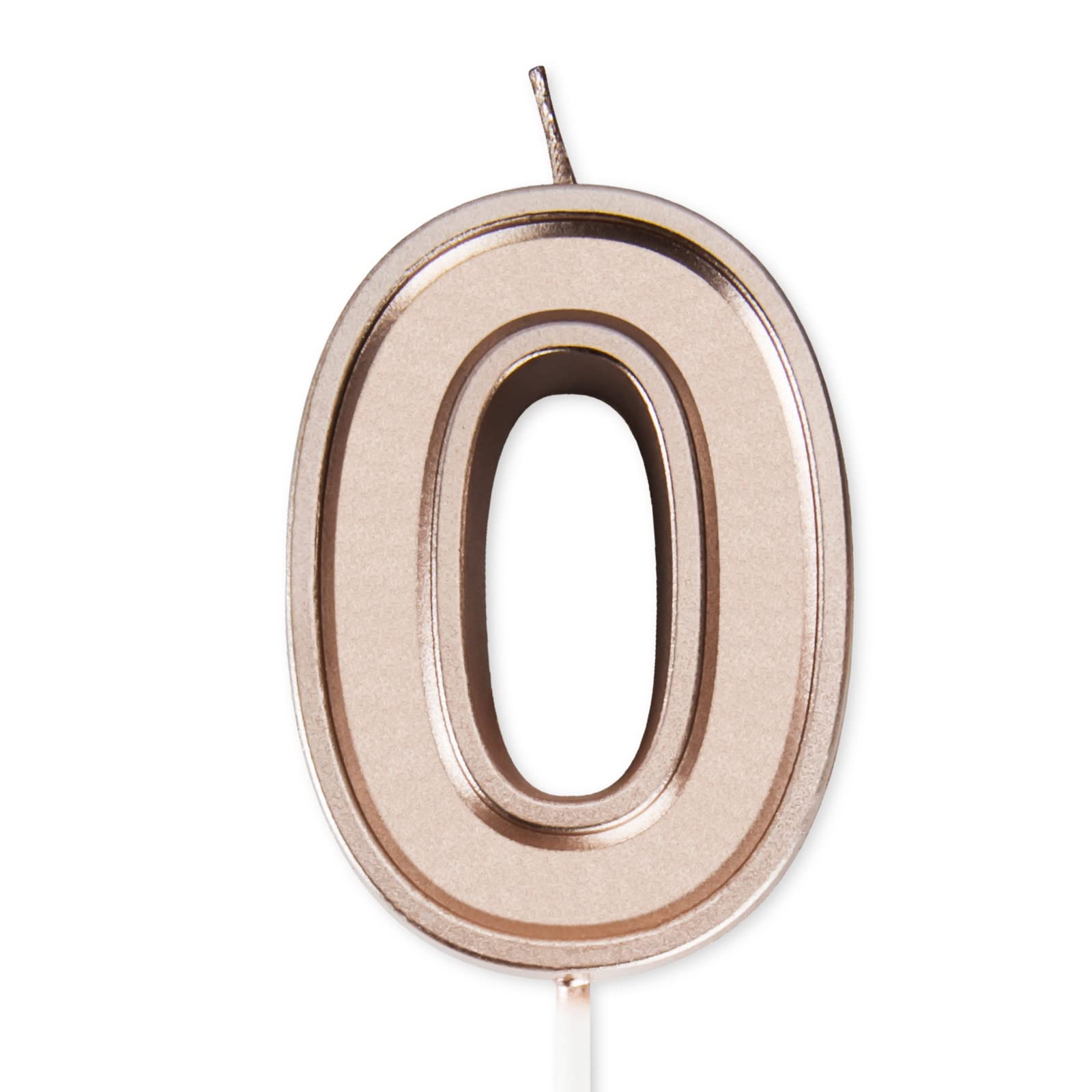 Photo 1 of 2 Sets - UVTQSSP 2.76 Inch Big Rose Gold Glitter Happy Birthday Candles for Cake Number or Decoration for Party Wedding Anniversary Celebration Supplies Rose Gold 9 & Blue 5